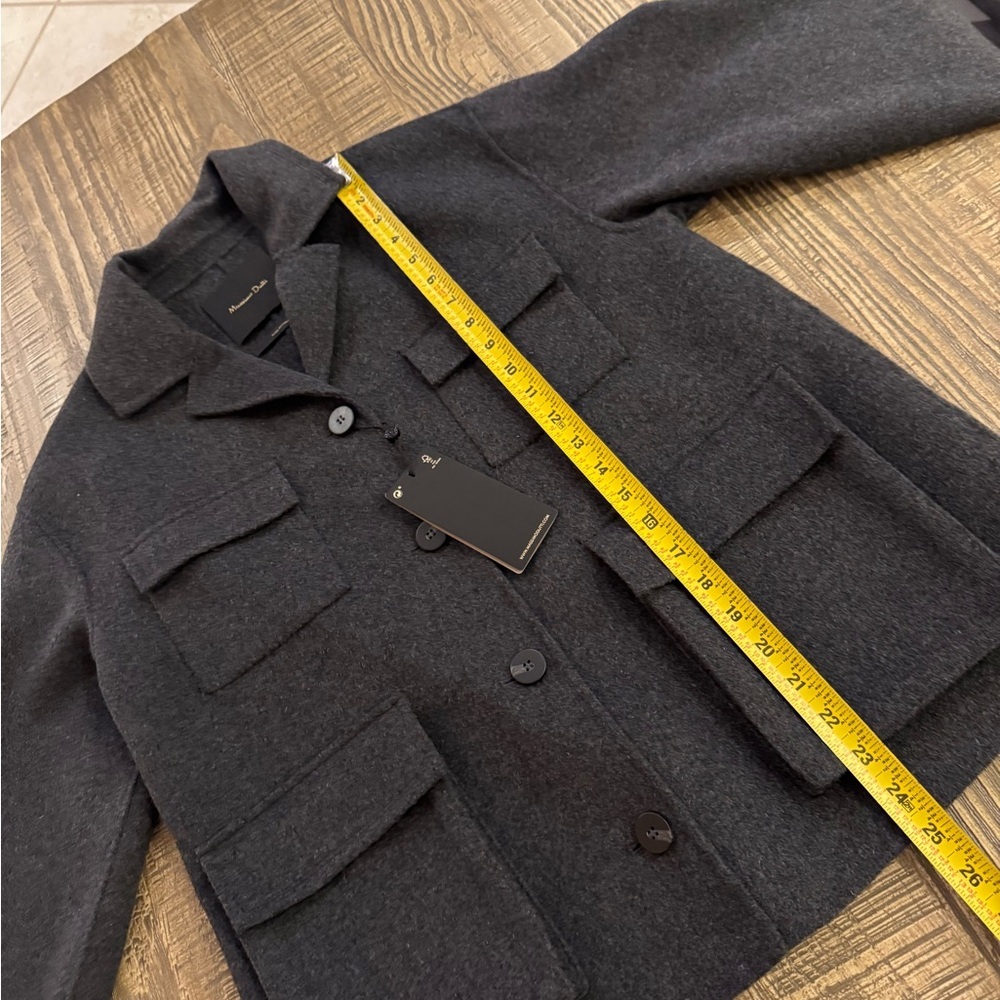 Massimo Duti Wool Pocket Coat in Charcoal- XS. - Picture 4 of 5